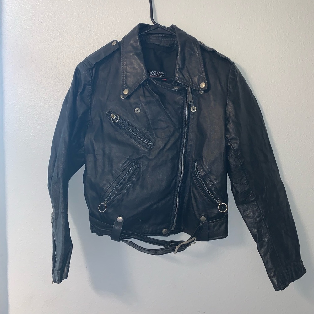 Brooks Black Leather Jacket